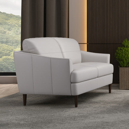 ACME 54576 Helena Loveseat, Pearl Gray Leather