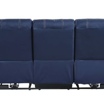 ACME 54615 Zuriel Power Motion Sofa, Blue PU  4