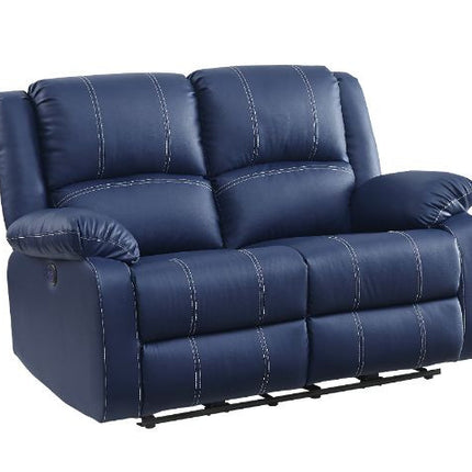 ACME 54616 Zuriel Power Motion Loveseat, Blue PU