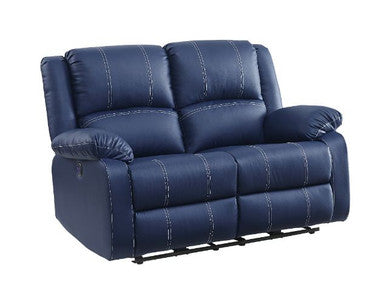 ACME 54616 Zuriel Power Motion Loveseat, Blue PU ACME Furniture