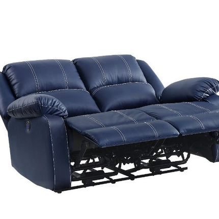 ACME 54616 Zuriel Power Motion Loveseat, Blue PU  1