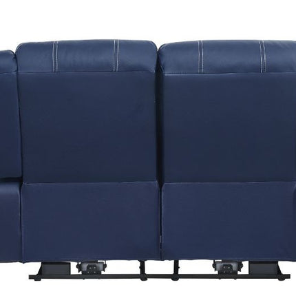 ACME 54616 Zuriel Power Motion Loveseat, Blue PU  2