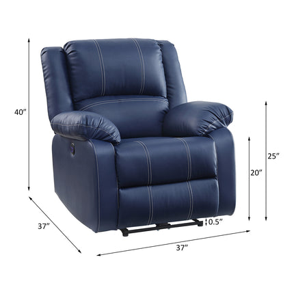 ACME 54617 Zuriel Power Recliner, Blue PU  5