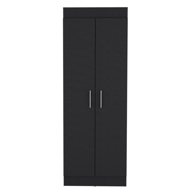 67" Black Wood Pantry Or Storage Closet HomeRoots