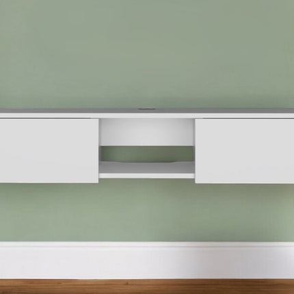 49" White Floating Mount TV Stand HomeRoots