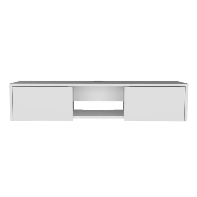 49" White Floating Mount TV Stand HomeRoots