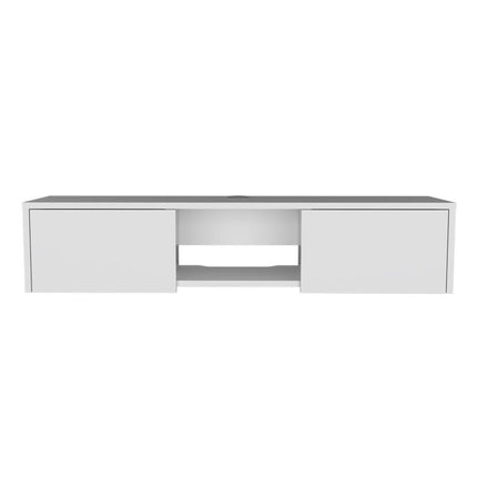 49" White Floating Mount TV Stand HomeRoots