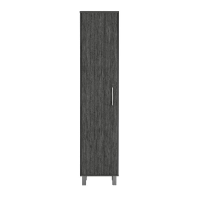 71" Gray Wood Pantry Or Storage Closet