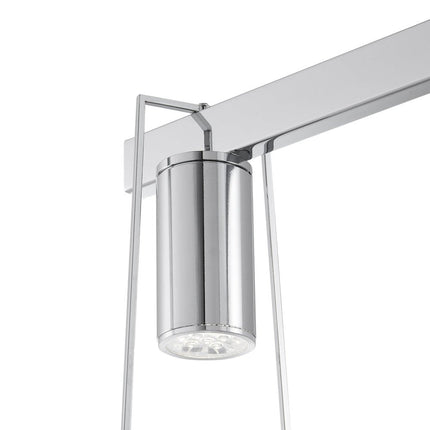 Silver And Clear Three Light Metal Dimmable Smart Enabled Chandelier With Clear Shades HomeRoots