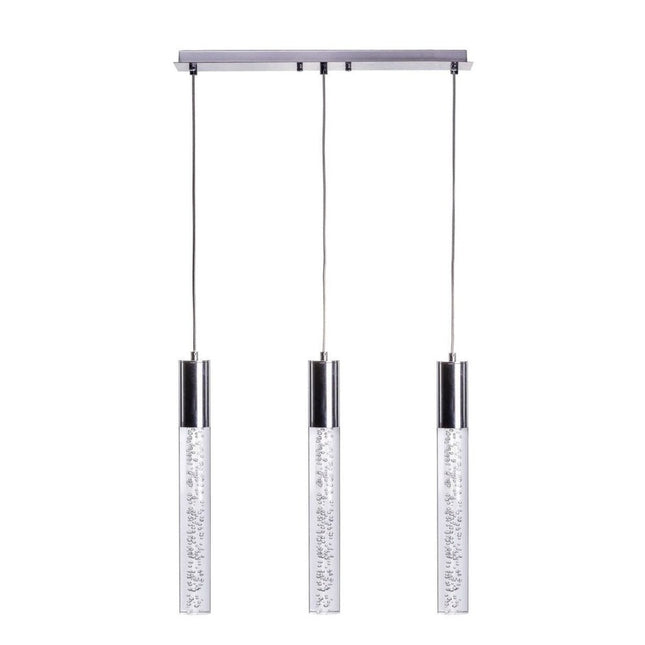 Black And Clear Three Light Transparent Metal Dimmable Smart Enabled Chandelier With Clear Shades HomeRoots