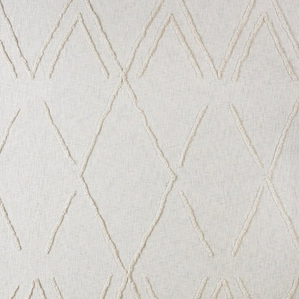 Ivory Geometric Queen Cotton Coverlet