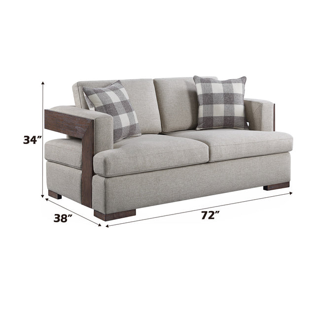 ACME 54851 Niamey Loveseat with 2 Pillows