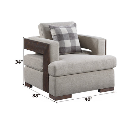 ACME 54852 Niamey Chair with 1 Pillow