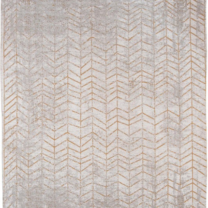 9' X 13' Gray and Yellow Chevron Non Skid Area Rug HomeRoots