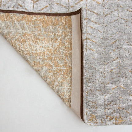 9' X 13' Gray and Yellow Chevron Non Skid Area Rug HomeRoots