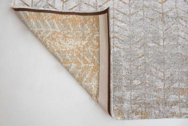 9' X 13' Gray and Yellow Chevron Non Skid Area Rug HomeRoots