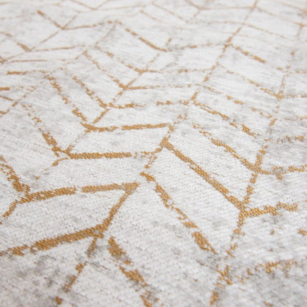9' X 13' Gray and Yellow Chevron Non Skid Area Rug HomeRoots