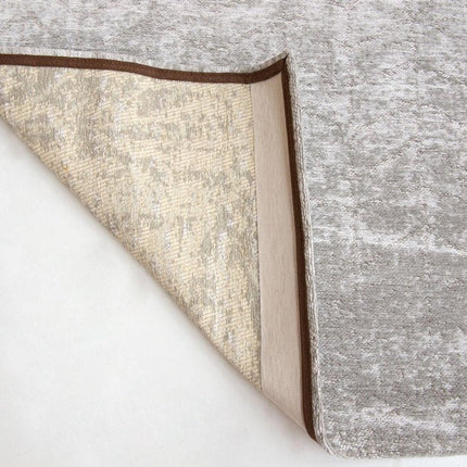 9' X 13' Gray and White Chevron Non Skid Area Rug HomeRoots