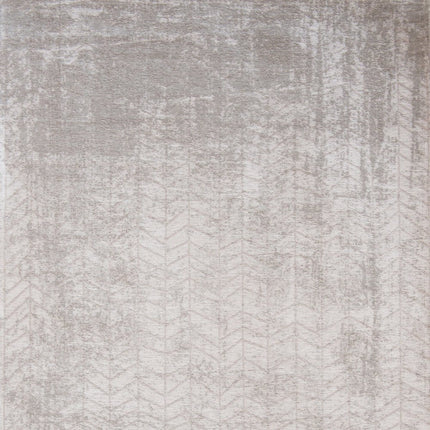 9' X 13' Gray and White Chevron Non Skid Area Rug HomeRoots