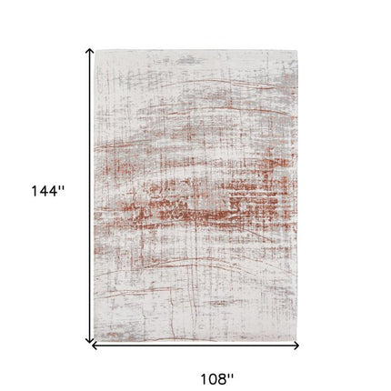 9' X 13' Gray and Yellow Abstract Non Skid Area Rug