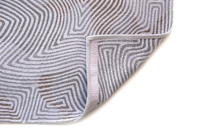 9' X 13' White Abstract Non Skid Area Rug HomeRoots