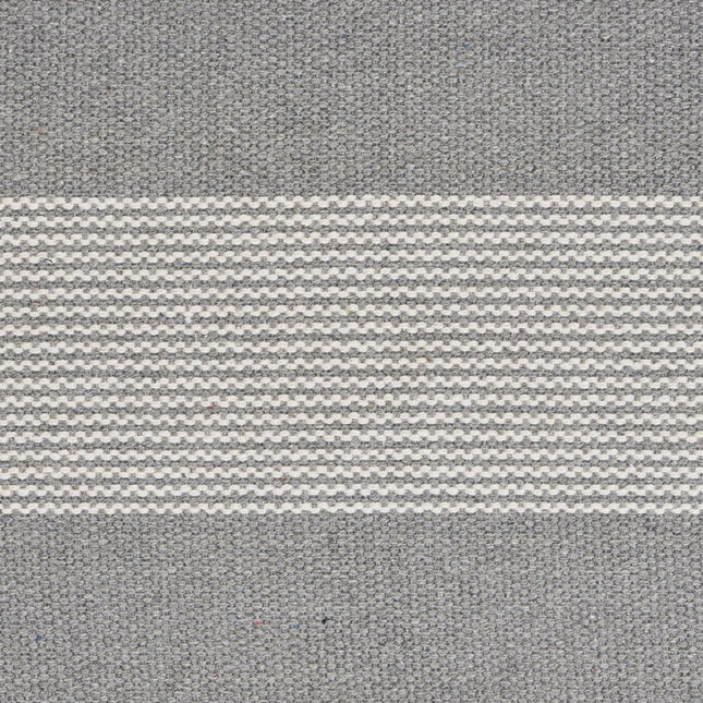 19" Set of Four Gray And White Striped Cotton Placemats HomeRoots