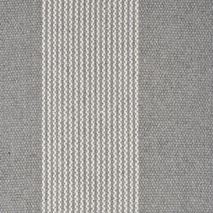 19" Set of Four Gray And White Striped Cotton Placemats HomeRoots