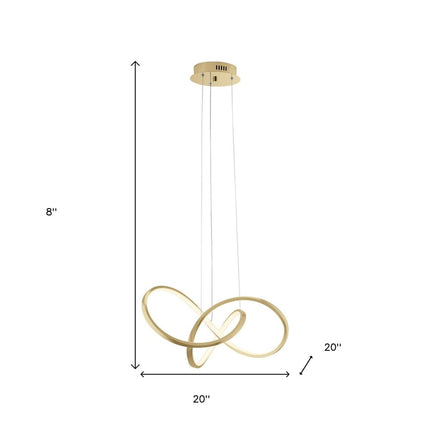 Gold Metal LED Dimmable Smart Enabled Chandelier HomeRoots