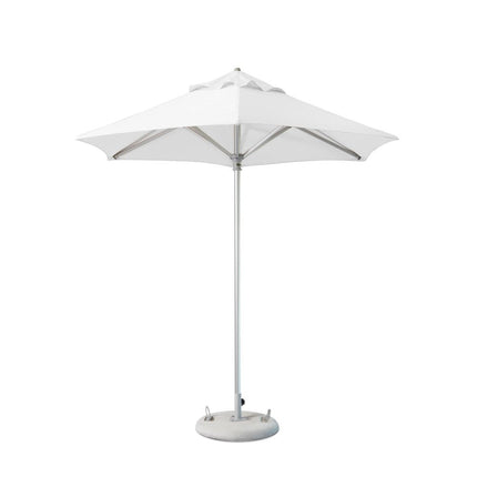 9' White Polyester Round Market Patio Umbrella HomeRoots