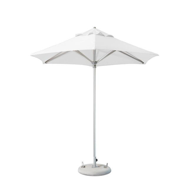 9' White Polyester Round Market Patio Umbrella HomeRoots