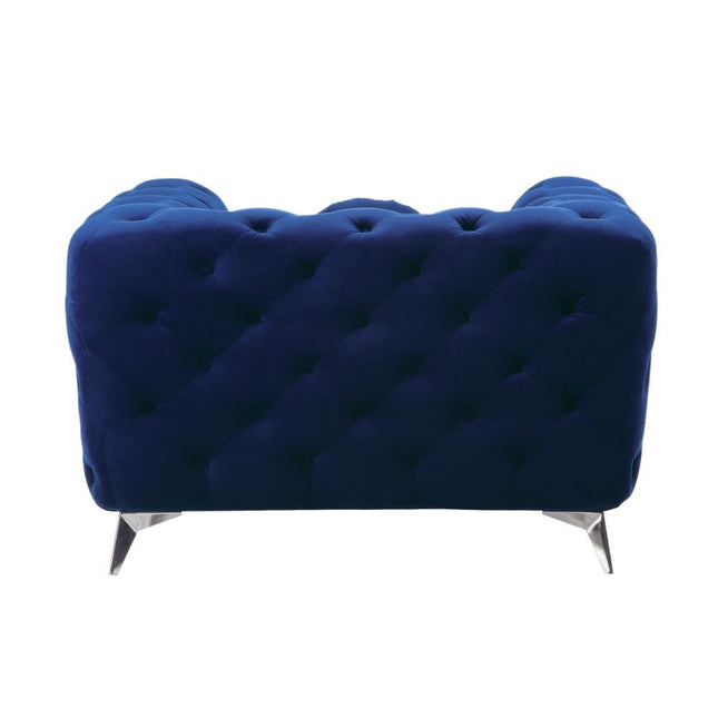 ACME 54902 Atronia Chair, Blue Fabric