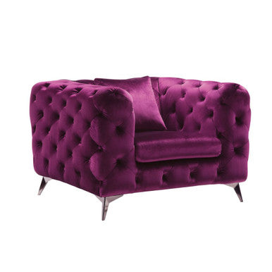 ACME 54907 Atronia Chair, Purple Fabric ACME Furniture