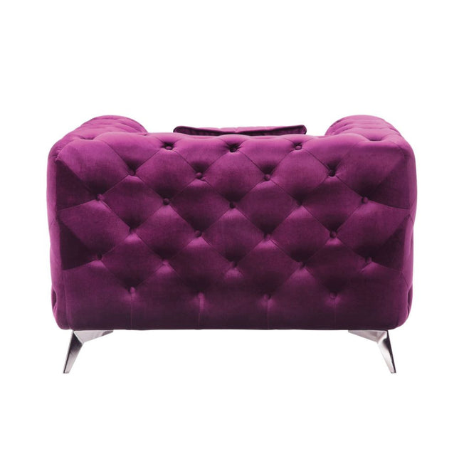 ACME 54907 Atronia Chair, Purple Fabric