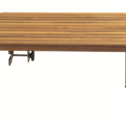 1" X 27" Brown Teak Rectangular Shower Bench