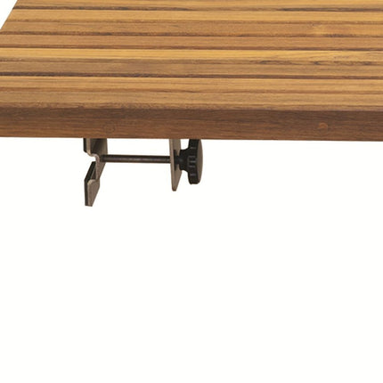 1" X 27" Brown Teak Rectangular Shower Bench HomeRoots