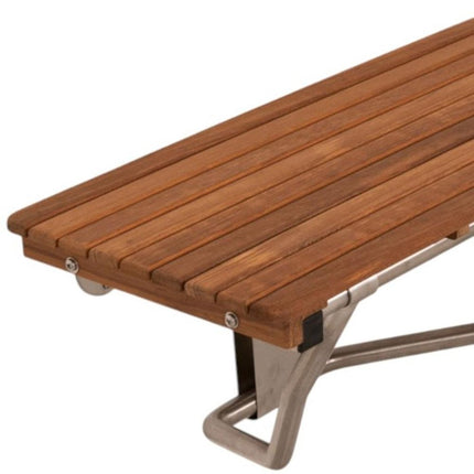 14" X 30" Brown Teak Rectangular Shower Bench HomeRoots