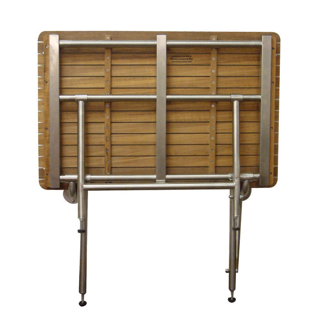 18" X 40" Brown Teak Rectangular Shower Bench HomeRoots
