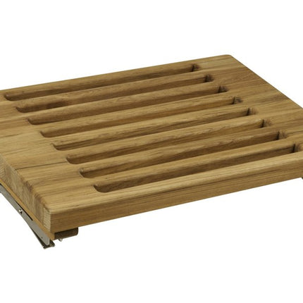 13" X 30" Brown Teak Wall Mount Rectangular Shower Bench