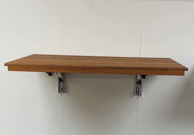 16" X 28" Brown Teak Wall Mount Rectangular Shower Bench HomeRoots