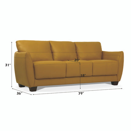 ACME 54945 Valeria Sofa, Mustard Leather  5