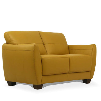 ACME 54946 Valeria Loveseat, Mustard Leather