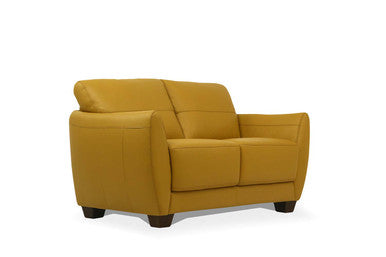 ACME 54946 Valeria Loveseat, Mustard Leather ACME Furniture