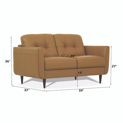 ACME 54956 Radwan Loveseat, Camel Leather