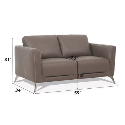 ACME 55001 Malaga Loveseat, Taupe Leather