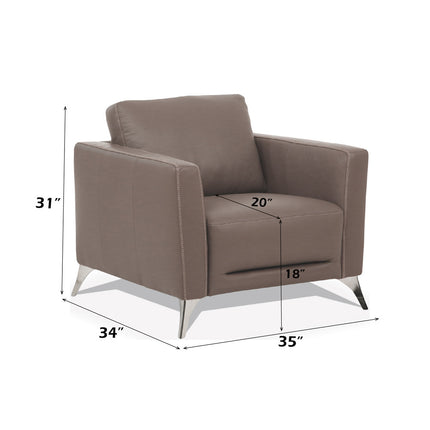 ACME 55002 Malaga Chair, Taupe Leather