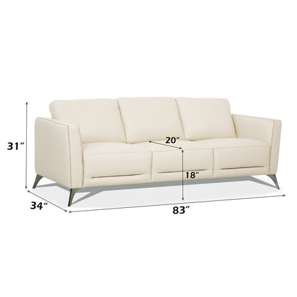 ACME 55005 Malaga Sofa, Cream Leather