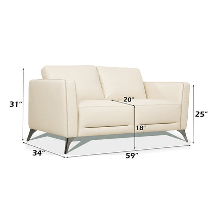ACME 55006 Malaga Loveseat, Cream Leather
