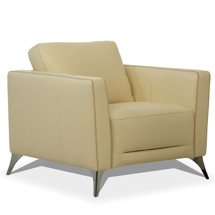 ACME 55007 Malaga Chair, Cream Leather