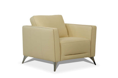 ACME 55007 Malaga Chair, Cream Leather ACME Furniture