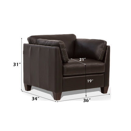 ACME 55012 Matias Chair, Chocolate Leather